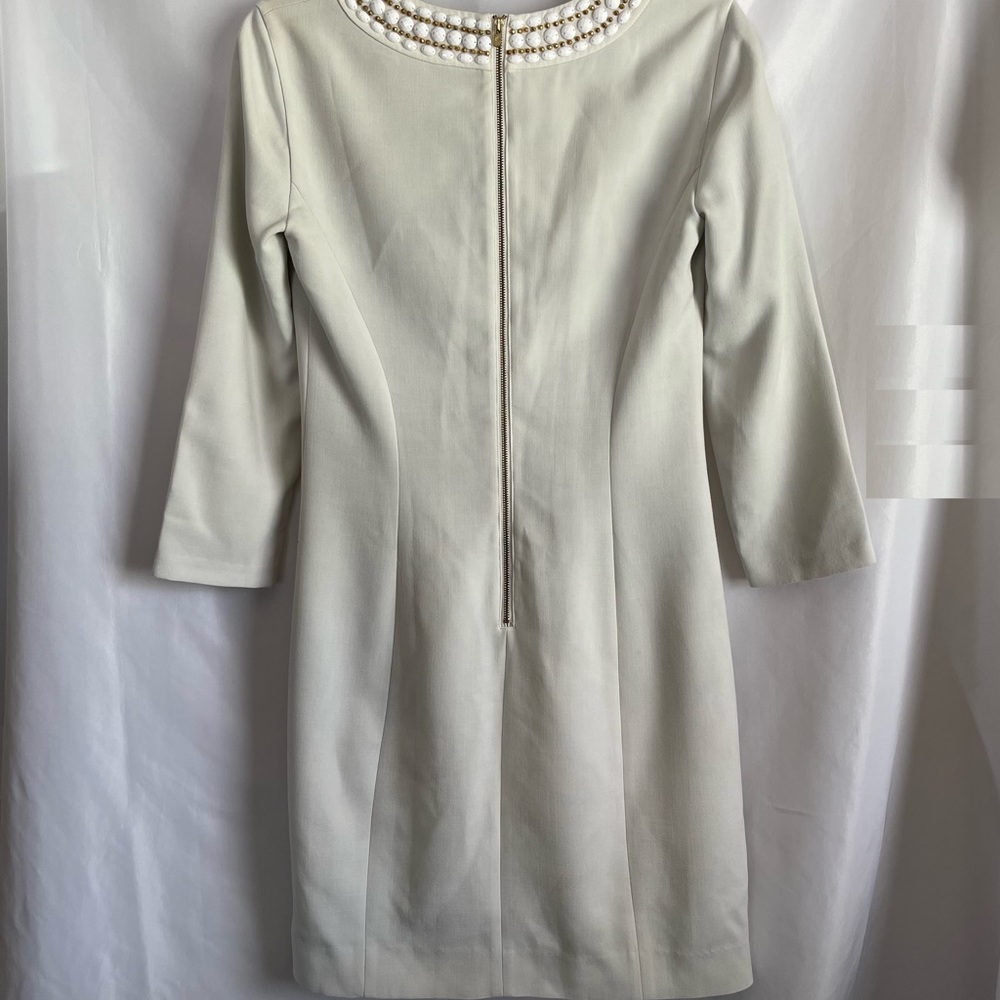Lilly Pulitzer Women’s Bennett Shift Bead Jewel Dress Cameo White 2 - Picture 5 of 12
